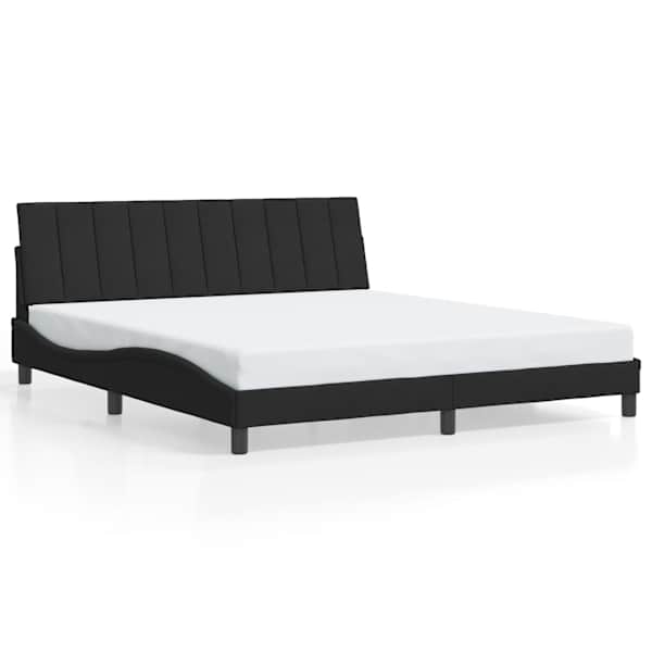 vidaXL voodiraam ilma madratsita Hanko, must, 180x200 cm, samet