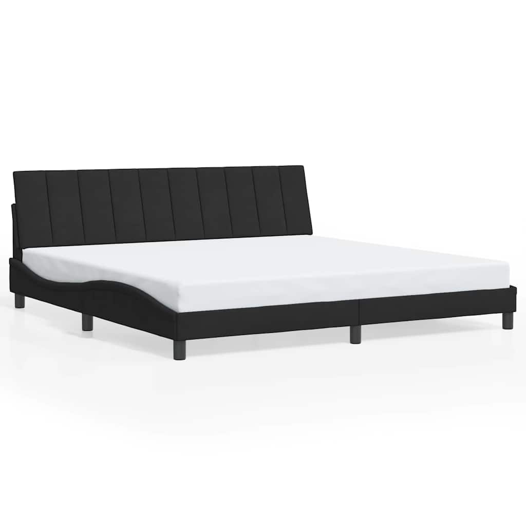 vidaXL Bedframe zonder matras "Hanko" 200x200 cm fluweel zwart, foto 3
