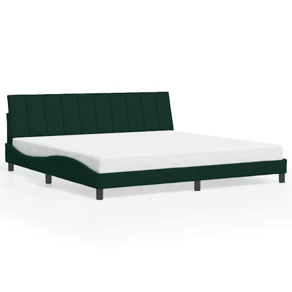 vidaXL voodiraam ilma madratsita Hanko Tumeroheline 200x200 cm samet