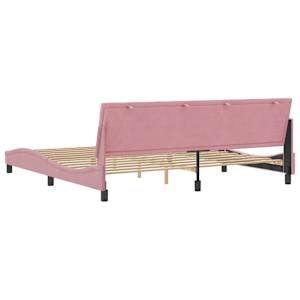 Rám postele bez matrace Hanko růžový 200x200 cm samet - obrázek 7