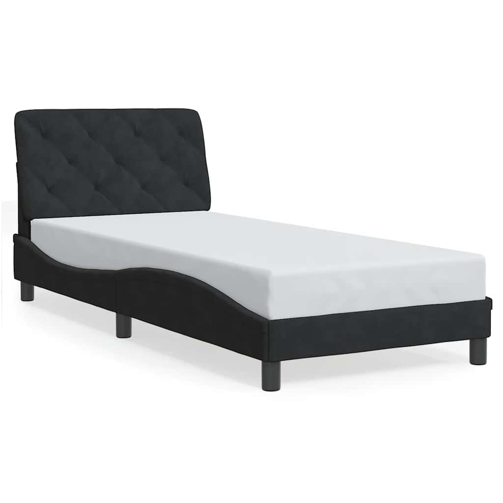 vidaXL Bedframe zonder matras fluweel zwart 80x200 cm, foto 3