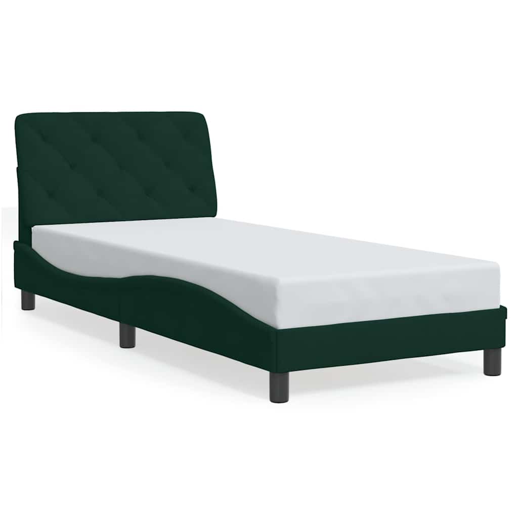 E-shop vidaXL Rám postele bez matraca tmavozelený 80x200 cm zamat