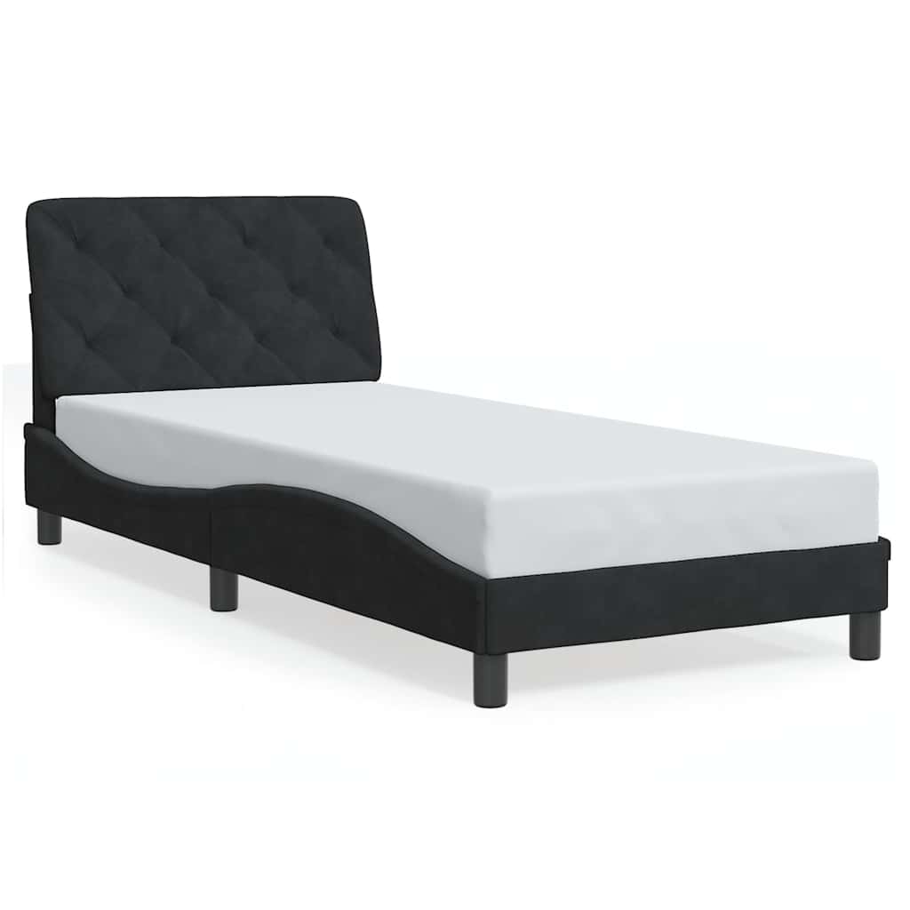 vidaXL Bedframe zonder matras fluweel zwart 90x190 cm, foto 3
