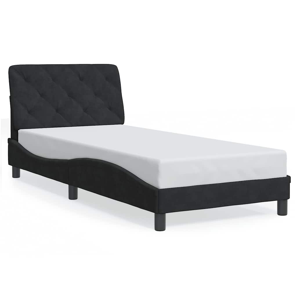 E-shop vidaXL Rám postele bez matraca čierny 90x200 cm zamat