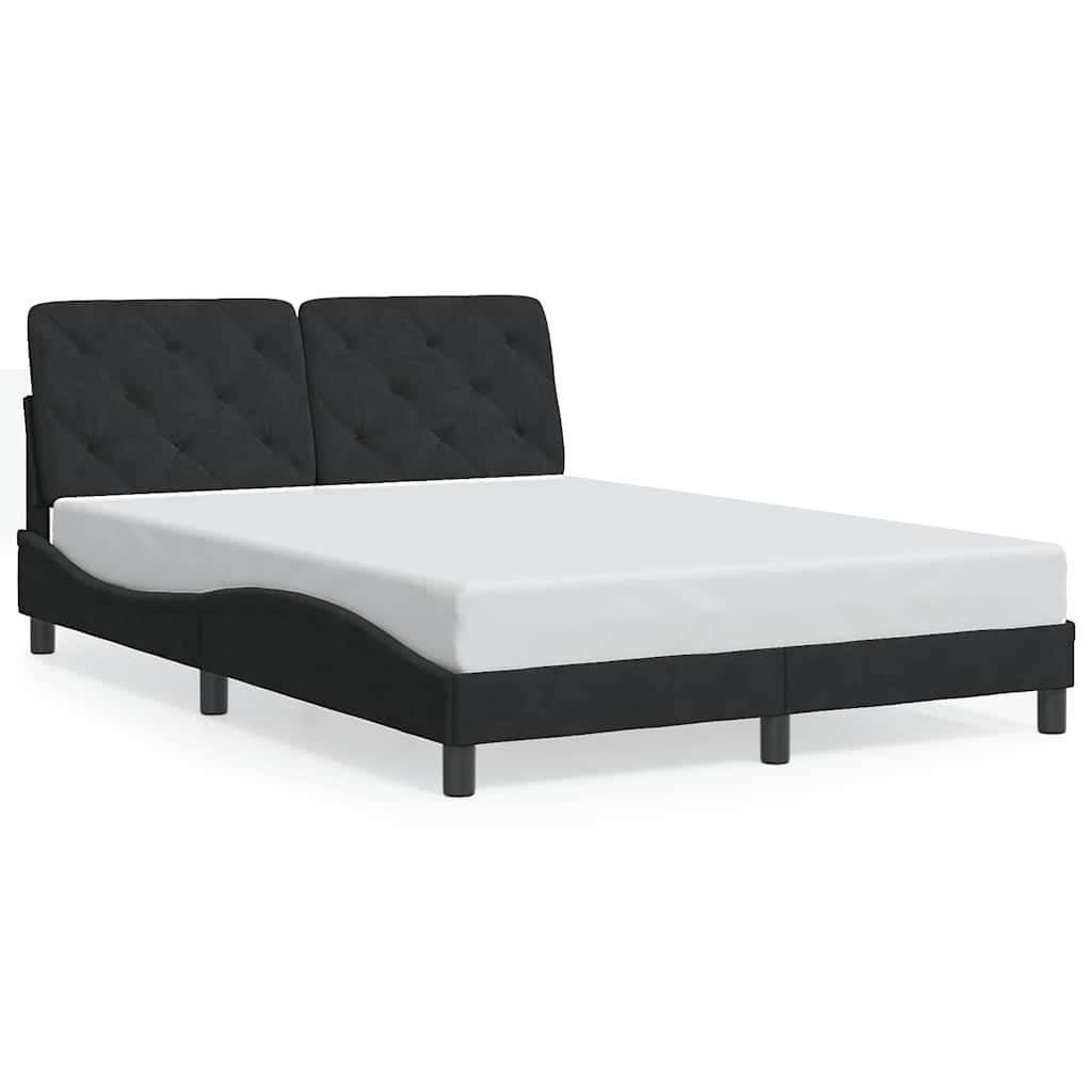 vidaXL Bedframe zonder matras 120x200 cm fluweel zwart, foto 3