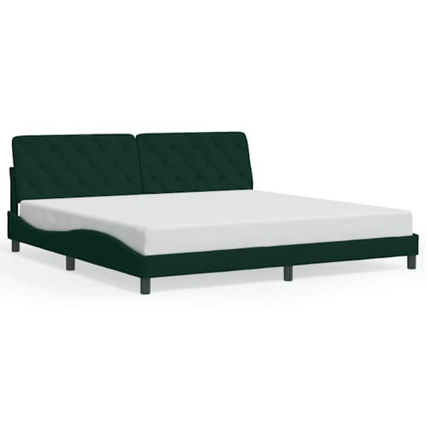 vidaXL Voodiraam ilma Madratsita Tumeroheline 200x200 cm samet