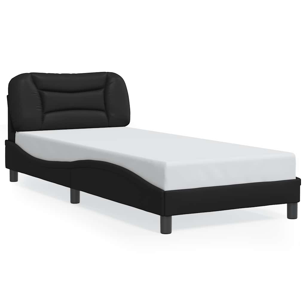 E-shop vidaXL Rám postele bez matraca Hvar čierny 80x200 cm umelá koža
