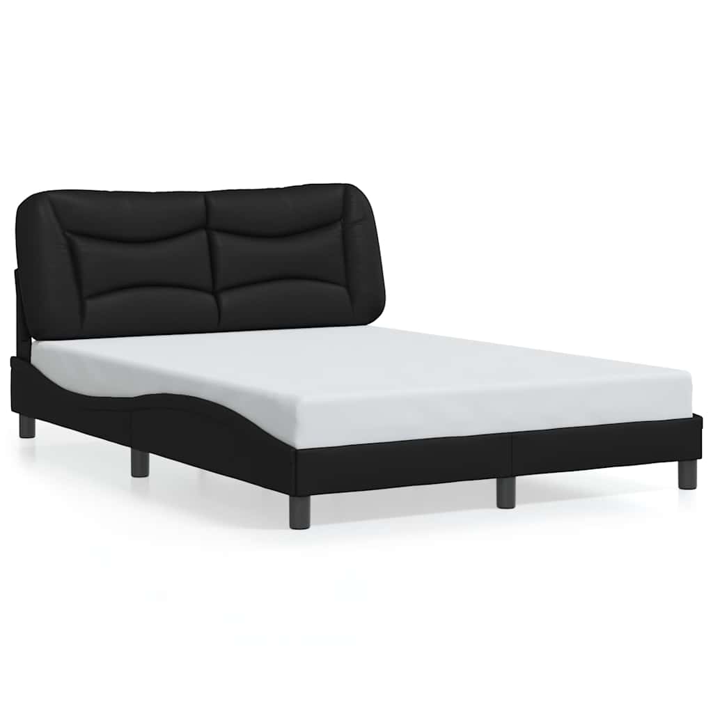 E-shop vidaXL Rám postele bez matraca Hvar čierny 120x200 cm umelá koža