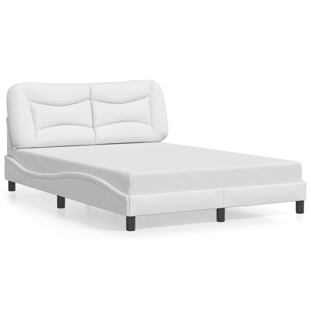 vidaXL Bedframe zonder matras "Hvar" kunstleer wit 120x200 cm, foto 3