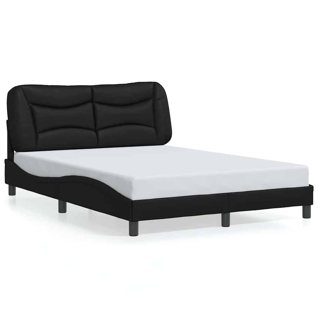 E-shop vidaXL Rám postele bez matraca Hvar čierny 140x200 cm umelá koža