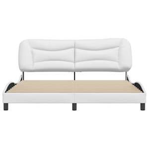 Rám postele bez matrace Hvar bílý 180x200 cm umělá kůže - obrázek 4