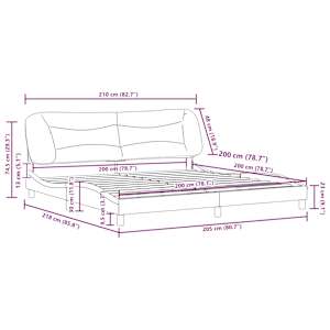 Rám postele bez matrace Hvar černý 200x200 cm umělá kůže - obrázek 12