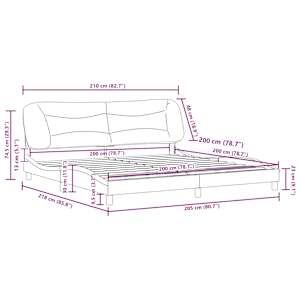 Rám postele bez matrace Hvar bílý 200x200 cm umělá kůže - obrázek 12