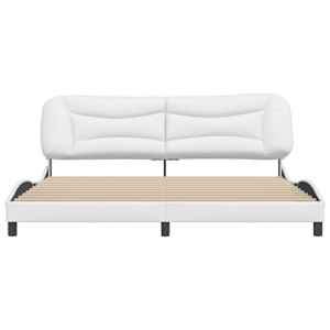 Rám postele bez matrace Hvar bílý 200x200 cm umělá kůže - obrázek 4