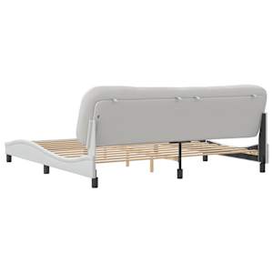 Rám postele bez matrace Hvar bílý 200x200 cm umělá kůže - obrázek 6