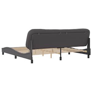 Rám postele bez matrace Hvar šedý 200x200 cm umělá kůže - obrázek 6