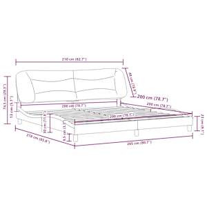 Rám postele bez matrace Hvar bílý a černý 200 x 200 cm umělá kůže - obrázek 13