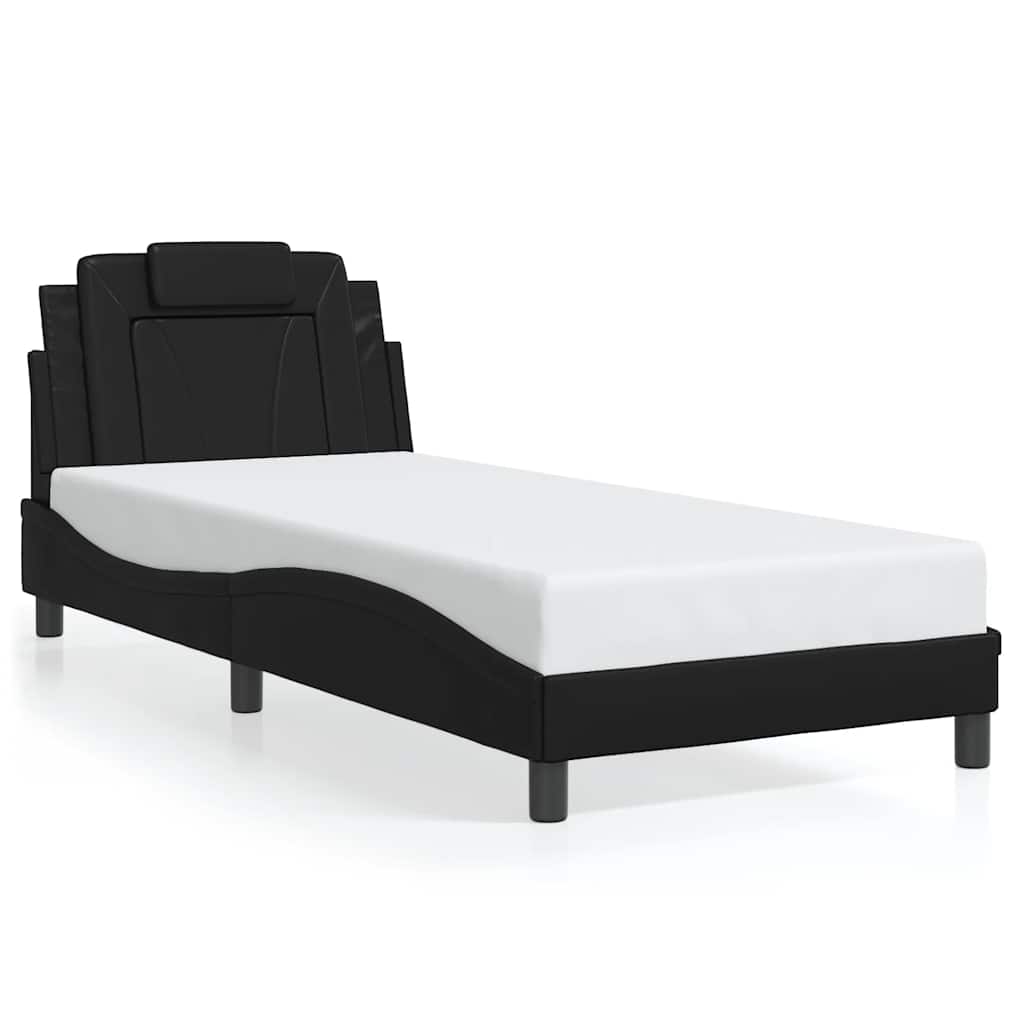 vidaXL Bedframe "Viana" zonder matras kunstleer zwart 80x200 cm, foto 3