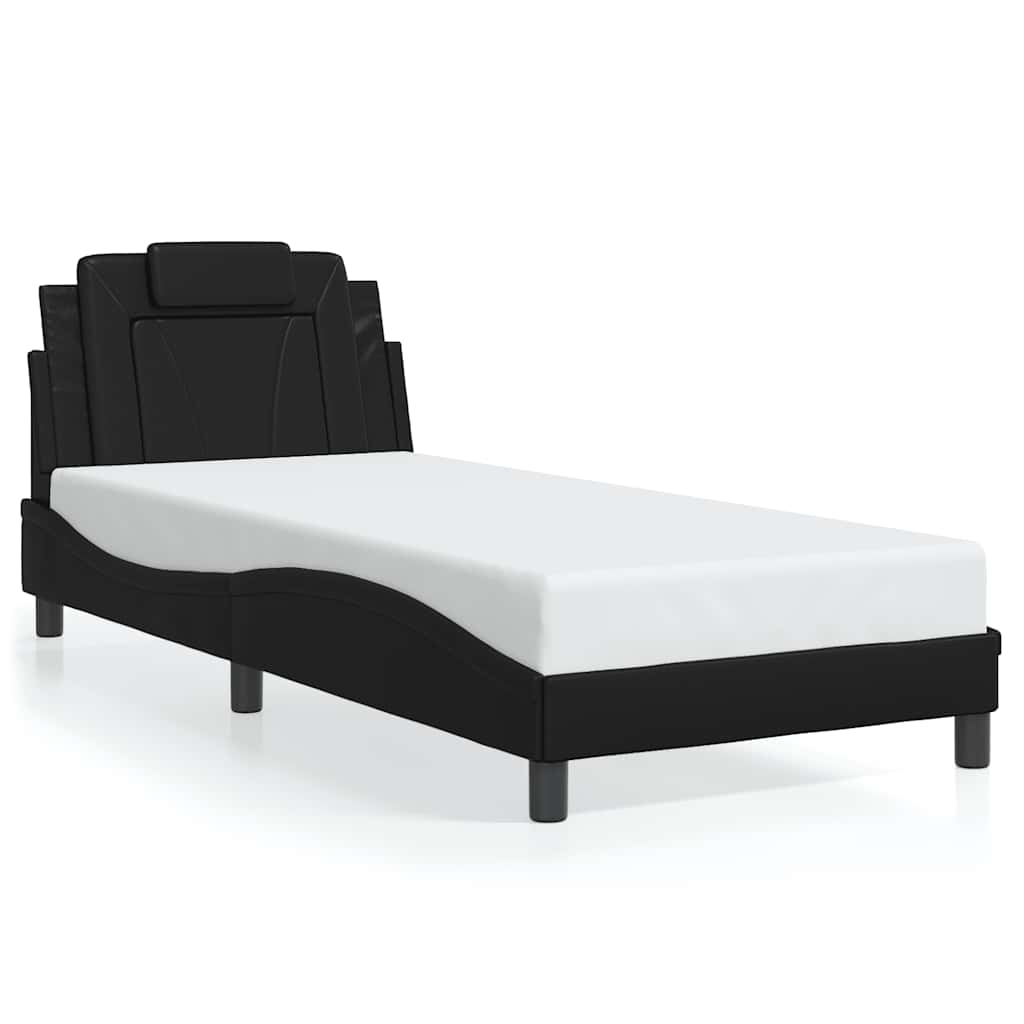 vidaXL Bedframe "Viana" zonder matras kunstleer zwart 90x200 cm, foto 3