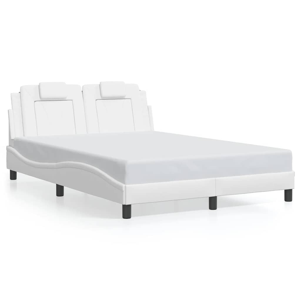 E-shop vidaXL Rám postele Viana bez matraca biely 120x200 cm umelá koža