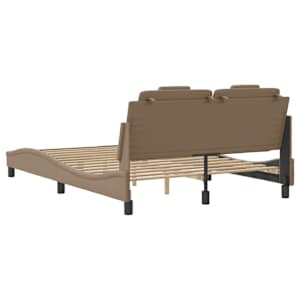 Rám postele Viana bez matrace cappuccino 140x190 cm umělá kůže - obrázek 6