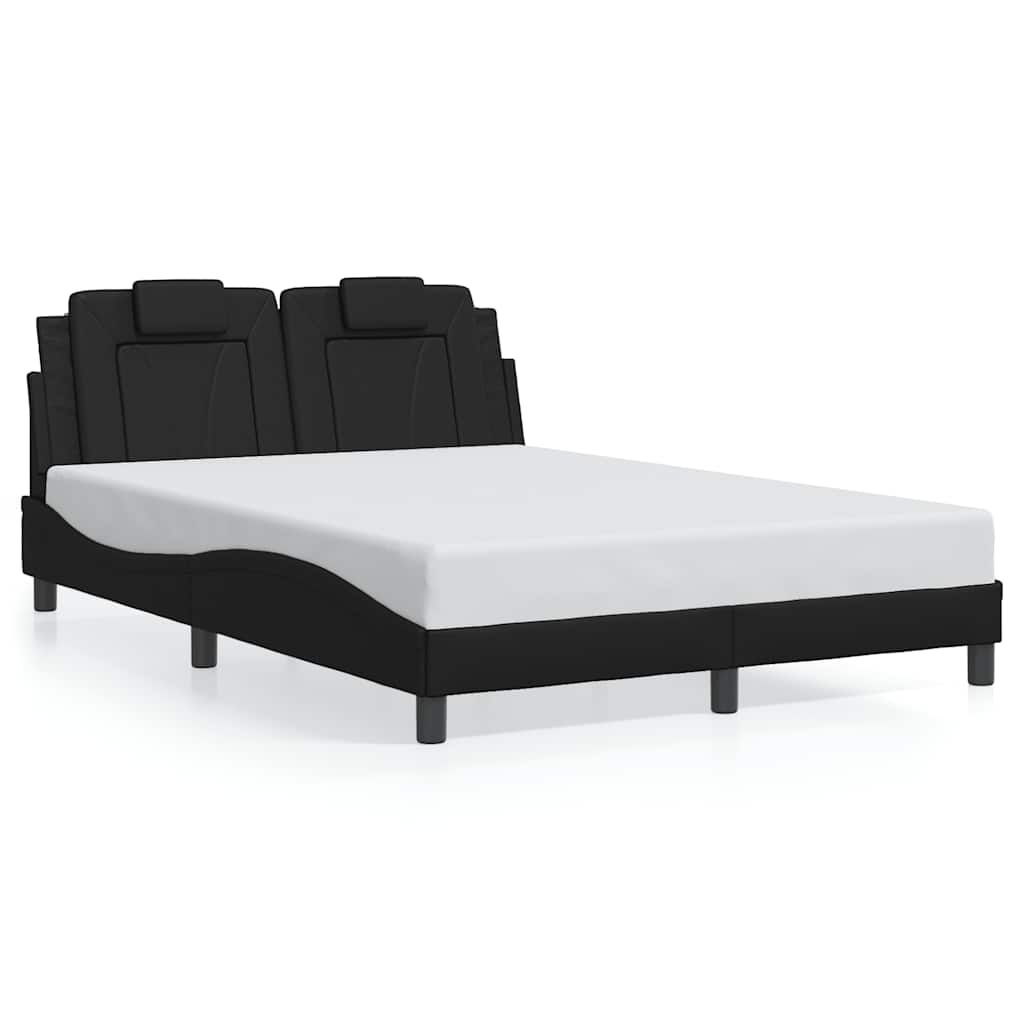 vidaXL Bedframe "Viana" zonder matras kunstleer zwart 140x200 cm, foto 3