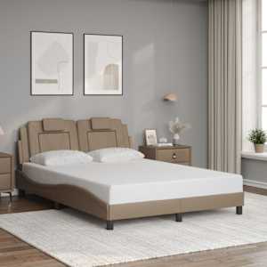 Rám postele Viana bez matrace cappuccino 140x200 cm umělá kůže - obrázek 1