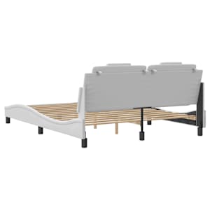 Rám postele Viana bez matrace bílý 160x200 cm umělá kůže - obrázek 6
