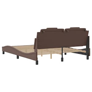 Rám postele Viana bez matrace hnědý 160x200 cm umělá kůže - obrázek 6