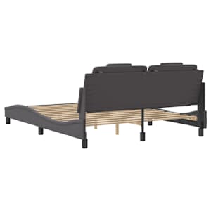 Rám postele Viana bez matrace šedý 160x200 cm umělá kůže - obrázek 6
