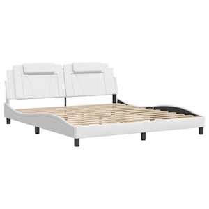 Rám postele Viana bez matrace bílý 180x200 cm umělá kůže - obrázek 3