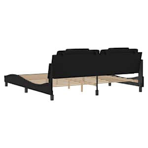 Rám postele Viana bez matrace černý 200x200 cm umělá kůže - obrázek 6