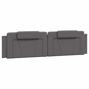 Rám postele Viana bez matrace šedý 200x200 cm umělá kůže - obrázek 8