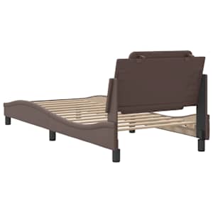 Rám postele bez matrace Zadar hnědý 80 x 200 cm umělá kůže - obrázek 6