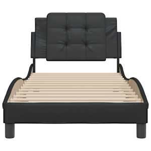 Rám postele bez matrace Zadar černý 90x190 cm umělá kůže - obrázek 4