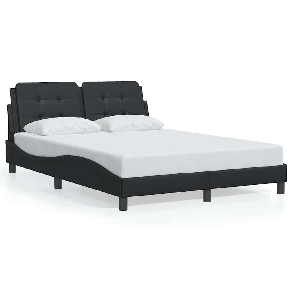 vidaXL Bedframe zonder matras "Zadar" kunstleer zwart 120x200 cm, foto 3