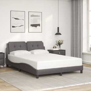 Posteljni okvir brez vzmetnice Zadar siva 120x200 cm umetno usnje