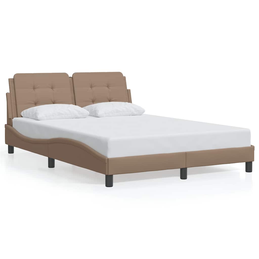 vidaXL Bedframe zonder matras "Zadar" cappuccinokleurig 120x200 cm bruin, foto 3