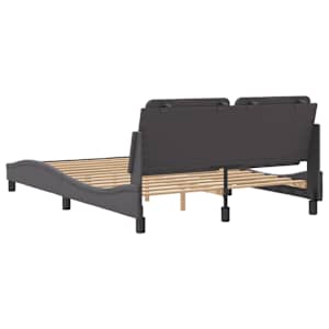 Rám postele bez matrace Zadar šedý 140x190 cm umělá kůže - obrázek 6