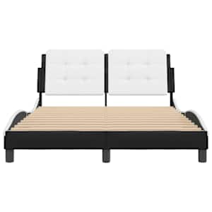 Rám postele bez matrace Zadar černý a bílý 140 x 190 cm umělá kůže - obrázek 4