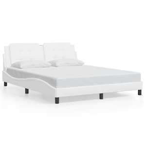 Rám postele bez matrace Zadar bílý 160x200 cm umělá kůže - obrázek 2