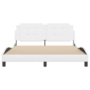 Rám postele bez matrace Zadar bílý 160x200 cm umělá kůže - obrázek 4