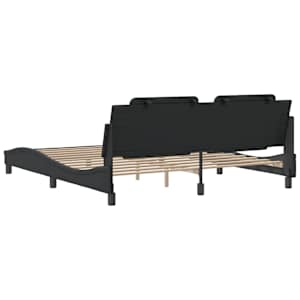 Rám postele bez matrace Zadar černý 180x200 cm umělá kůže - obrázek 6