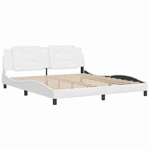 Rám postele bez matrace Zadar bílý 180x200 cm umělá kůže - obrázek 3