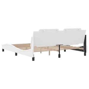 Rám postele bez matrace Zadar bílý 180x200 cm umělá kůže - obrázek 6