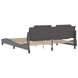 Rám postele bez matrace Zadar šedý 180x200 cm umělá kůže - obrázek 6