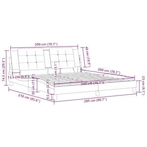Rám postele bez matrace Zadar cappuccino 200x200 cm umělá kůže - obrázek 12