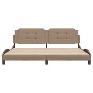 Rám postele bez matrace Zadar cappuccino 200x200 cm umělá kůže - obrázek 4