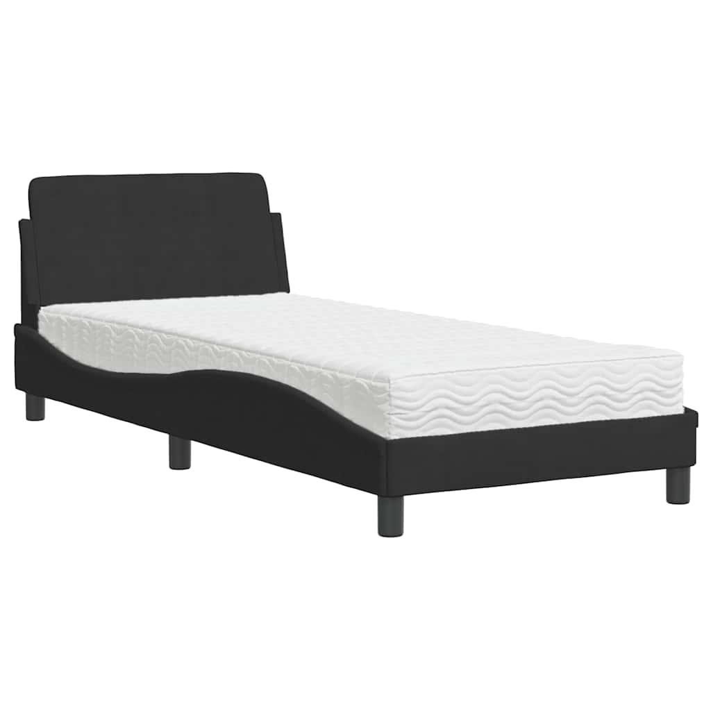vidaXL Bed met matras "Dover" fluweel zwart 80x200 cm, foto 3