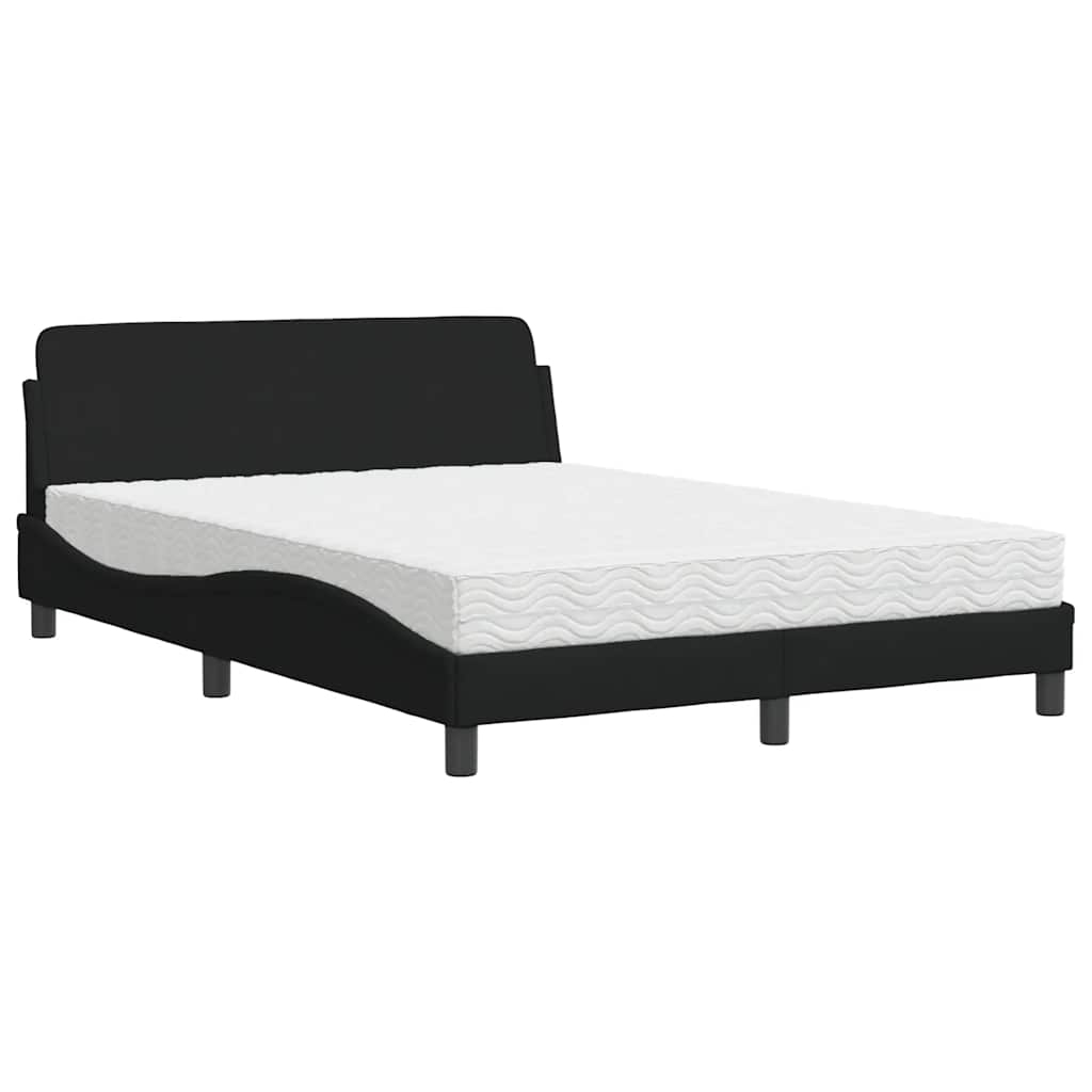 E-shop vidaXL Posteľ s matracom Dover čierna 120x200 cm látka
